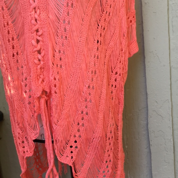 New! Very J Crochet Kimono Sweater - Picture 3 of 7